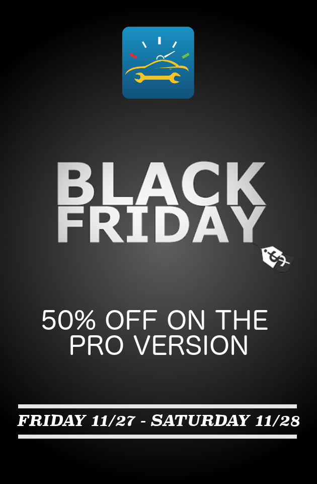 Black Friday Sale - 50% off on Fuel Buddy pro version